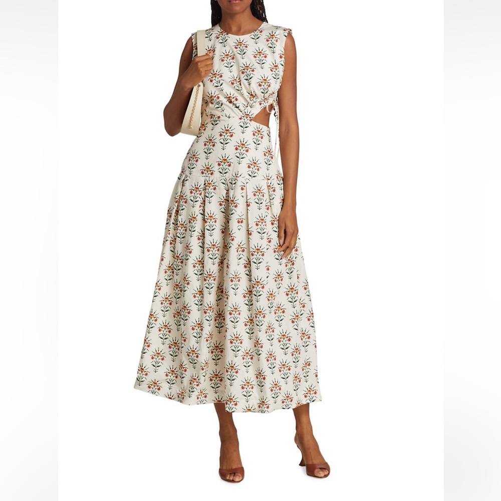 WORN ONCE Agua by Agua Bendita Otono Cut-Out Midi-Dress